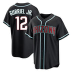 Arizona Diamondbacks #12 Lourdes Gurriel Jr Player Black FEDASGOGE Home Game Stitched Jerseys
