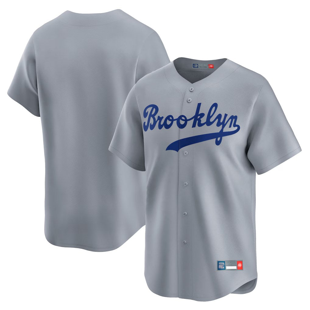Los Angeles Dodgers Blank Player Gray FEDASGOGE Game Limited Home Stitched Jerseys