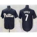 Philadelphia Phillies #7 Trea Turner Black FEDASGOGE Lights Out Limited Stitched Jersey