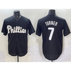 Philadelphia Phillies #7 Trea Turner Black FEDASGOGE Lights Out Limited Stitched Jersey