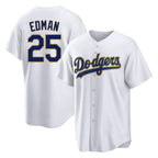 Los Angeles Dodgers #25 Tommy Edman Player Gold White FEDASGOGE 2026 Collection Stadium Game Stitched Jerseys