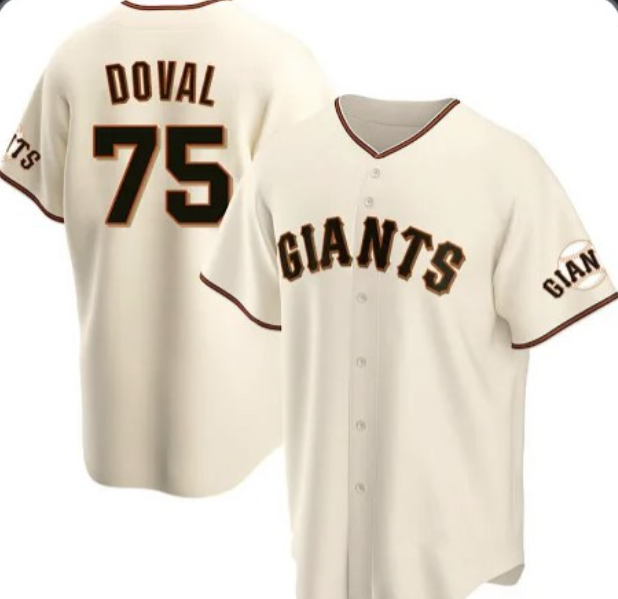 San Francisco Giants #75 Camilo Doval Cream FEDASGOGE Home Jersey