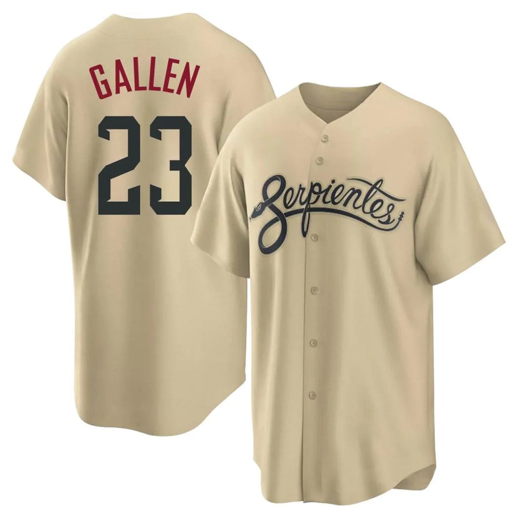 Arizona Diamondbacks #23 Zac Gallen Player Tan FEDASGOGE City Connect Home Game Stitched Jerseys