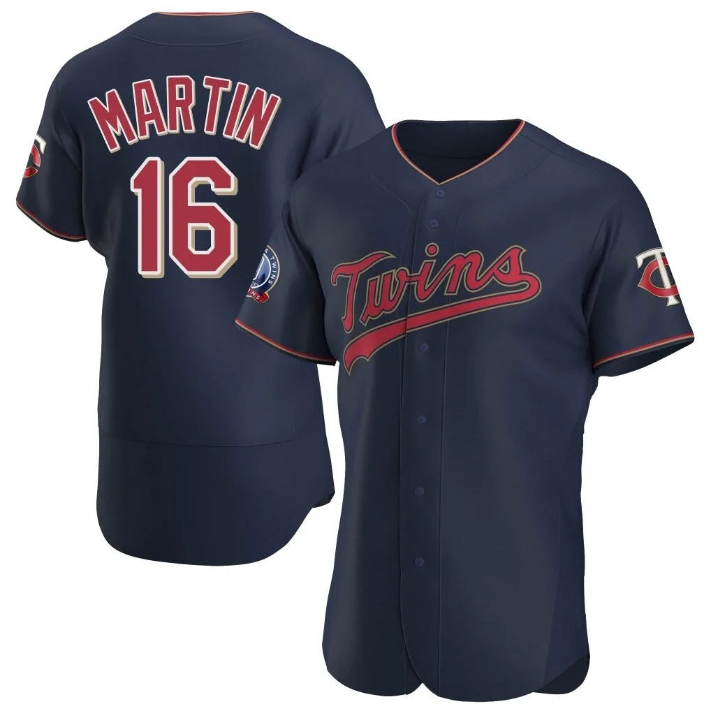 Minnesota Twins #16 Austin Martin Player Navy FEDASGOGE60th Home Limited Elite Stitched Jerseys