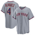 New York Mets #4 Francisco Alvarez Gray FEDASGOGE 2025 Limited Stitched Jersey