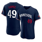 Minnesota Twins #49 Pablo Lopez Player Navy FEDASGOGEReplica Home Limited Elite Stitched Jerseys