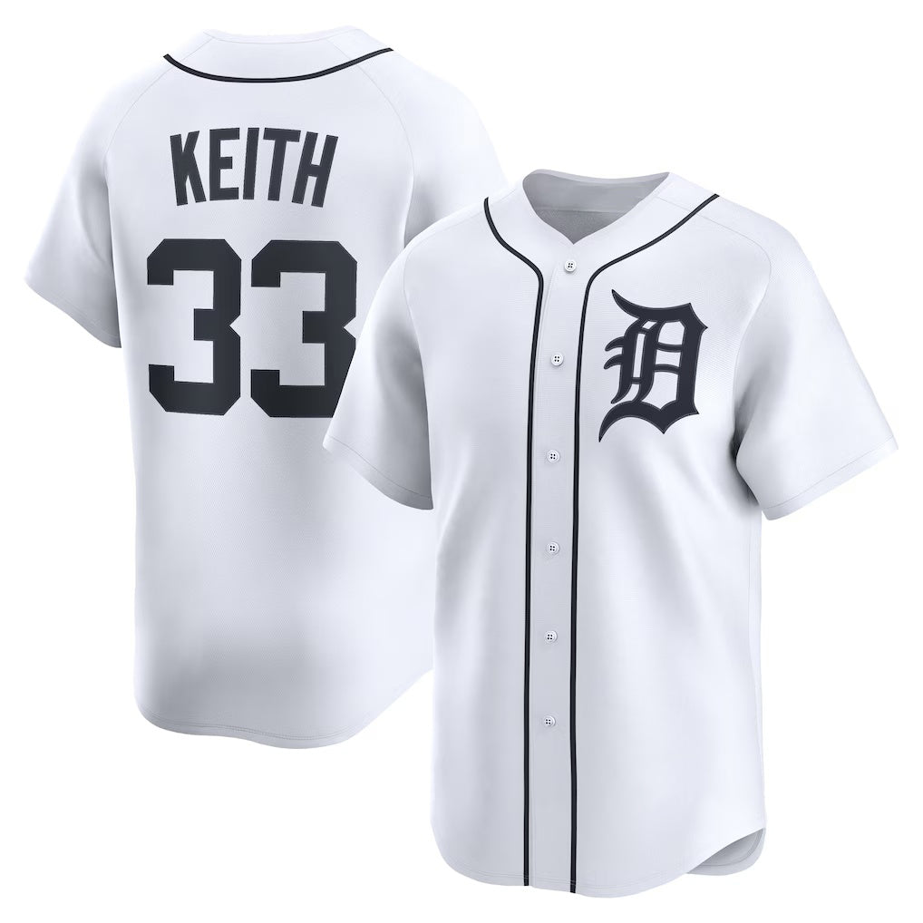 Detroit Tigers #33 Colt Keith White FEDASGOGE Home Limited Player Jersey