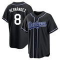 Los Angeles Dodgers #8 Enrique Hern¨¢ndez Player Black FEDASGOGE Carbon Limited Home Stitched Jerseys