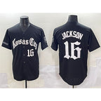 Kansas City Royals #16 Bo Jackson Black FEDASGOGE 'Gothic Crown Edition' Vapor Premier Limited Stitched Jersey