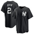 New York Yankees #2 Derek Jeter Black FEDASGOGE Lights Out Limited Stitched Jersey