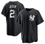 New York Yankees #2 Derek Jeter Black FEDASGOGE Lights Out Limited Stitched Jersey