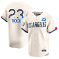 Los Angeles Dodgers #23 Kyle Tucker Player Cream FEDASGOGE City Connect Limited Home Stitched Jerseys
