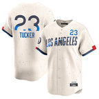 Los Angeles Dodgers #23 Kyle Tucker Player Cream FEDASGOGE City Connect Limited Home Stitched Jerseys