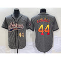 Houston Astros #44 Yordan Alvarez Number Grey FEDASGOGE Gridiron Cool Base Stitched Jersey