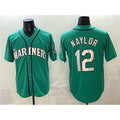 Seattle Mariners #12 Josh Naylor Aqua FEDASGOGE Limited Stitched jersey