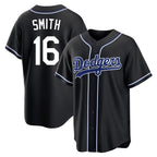 Los Angeles Dodgers #16 Will Smith Player Black FEDASGOGE Carbon Limited Home Stitched Jerseys