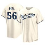 Minnesota Twins #56 Josh Bell Player Cream FEDASGOGEGame Limited Home Stitched Jerseys
