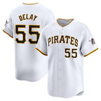 Pittsburgh Pirates #55 Jason Delay White FEDASGOGE Home Limited Player Jersey