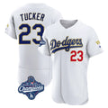 Los Angeles Dodgers #23 Kyle Tucker Player Gold White FEDASGOGE World Series Meet 2026 Collection Stadium Limited Elite Stitched Jerseys