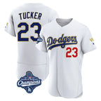 Los Angeles Dodgers #23 Kyle Tucker Player Gold White FEDASGOGE World Series Meet 2026 Collection Stadium Limited Elite Stitched Jerseys