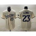 Minnesota Twins #23 Royce Lewis Number Cream FEDASGOGE Cool Base Stitched Jersey 2