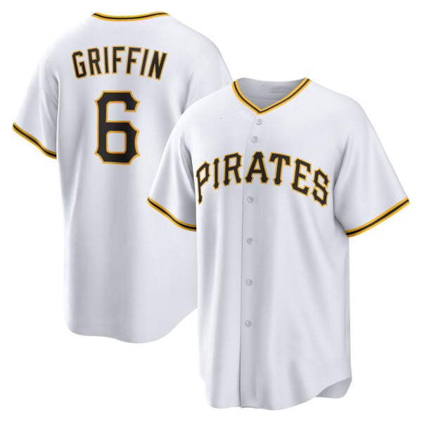 Pittsburgh Pirates #6 Konnor Griffin White FEDASGOGE Home Replica Jersey