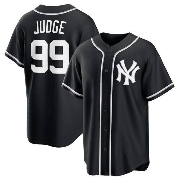 New York Yankees #99 Aaron Judge Black FEDASGOGE Out Stitched Jersey