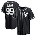 New York Yankees #99 Aaron Judge Black FEDASGOGE Out Stitched Jersey