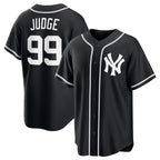 New York Yankees #99 Aaron Judge Black FEDASGOGE Out Stitched Jersey