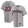 Arizona Diamondbacks #23 Zac Gallen Player Gray FEDASGOGE Road Home Game Stitched Jerseys