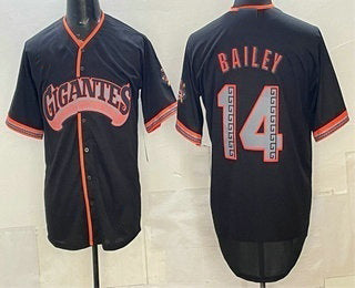 San Francisco Giants #14 Patrick Bailey Black FEDASGOGE 2026 Alternate Stadium Stitched Jersey