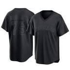Cleveland Guardians #75 Connor Brogdon Player Black FEDASGOGE T-shirt Home Game Stitched Jerseys