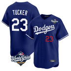 Los Angeles Dodgers #23 Kyle Tucker Player Royal FEDASGOGE World Series Limited Home Stitched Jerseys