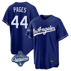 Los Angeles Dodgers #44 Andy Pages Player Royal FEDASGOGE World Series Meet Game Stitched Jerseys