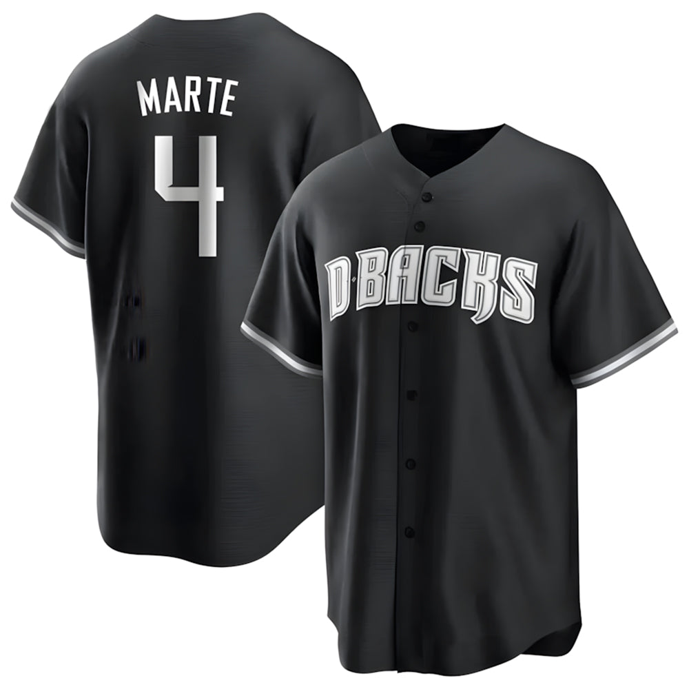 Arizona Diamondbacks #4 Ketel Marte Player Player Black FEDASGOGE Game Home Stitched Jerseys