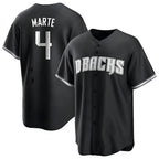 Arizona Diamondbacks #4 Ketel Marte Player Player Black FEDASGOGE Game Home Stitched Jerseys