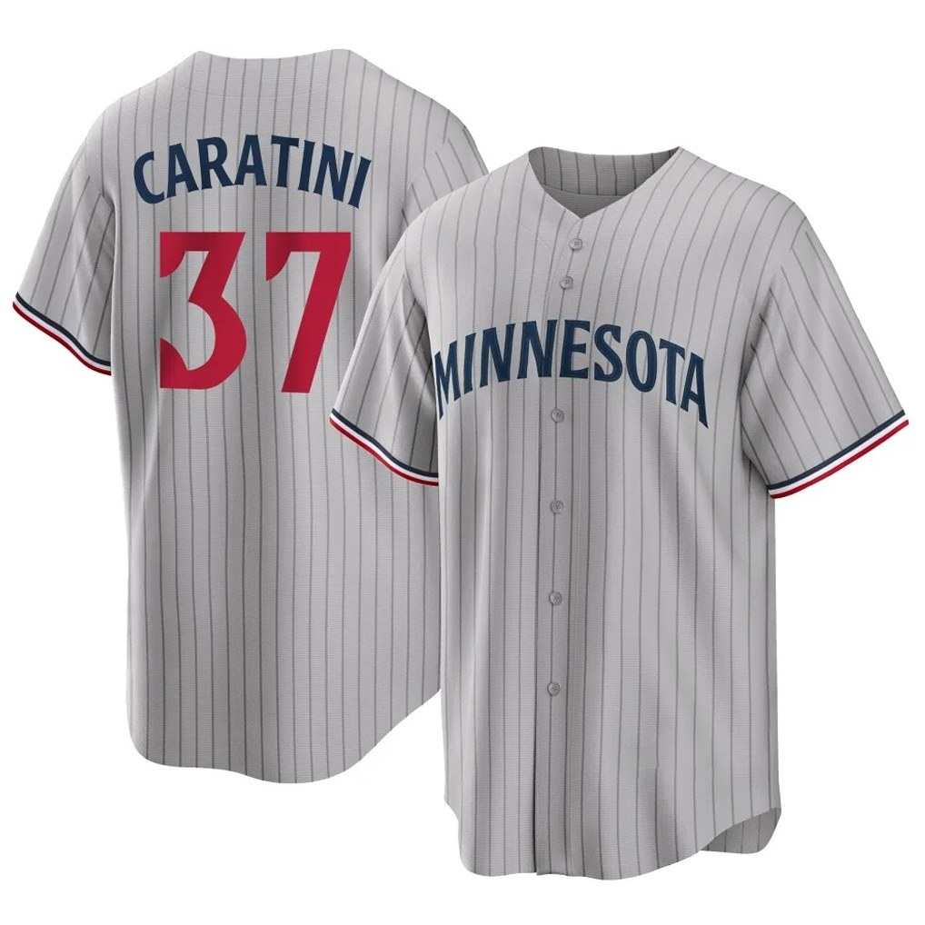 Minnesota Twins #37 Victor Caratini Player Gray FEDASGOGEGame Limited Home Stitched Jerseys