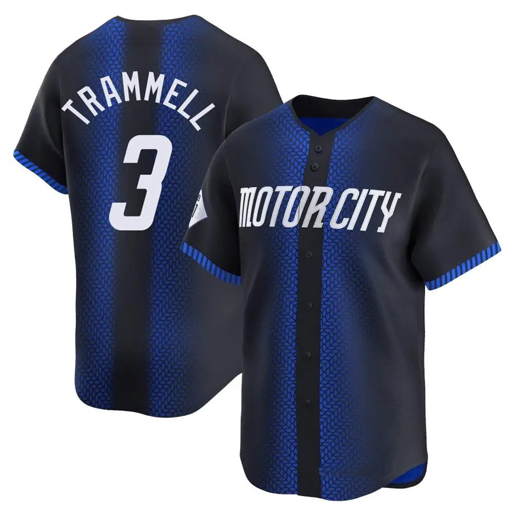 Detroit Tigers #3 Alan Trammell Player Navy FEDASGOGE City Connect Home Limited Stitched Jerseys