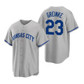 Kansas City Royals #23 Zack Greinke Grey FEDASGOGE Cool Base Stitched Jersey