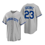 Kansas City Royals #23 Zack Greinke Grey FEDASGOGE Cool Base Stitched Jersey