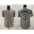 San Diego Padres #3 Jackson Merrill Gray FEDASGOGE Fashion Throwback With Patch Cool Base Stitched Jersey