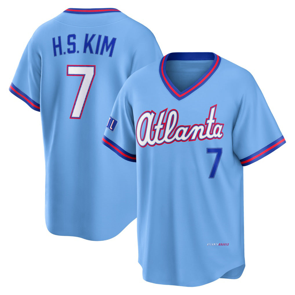 Atlanta Braves #7 Ha-Seong Kim Powder Blue FEDASGOGE 2026 City Connect Stadium Jersey