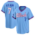 Atlanta Braves #7 Ha-Seong Kim Powder Blue FEDASGOGE 2026 City Connect Stadium Jersey