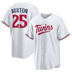 Minnesota Twins #25 Byron Buxton White FEDASGOGE Home Replica Jersey