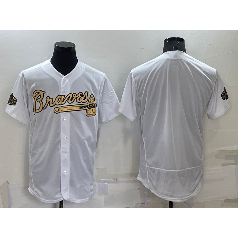 Atlanta Braves Blank White FEDASGOGE 2022 All Star Stitched Flex Base Jersey