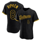 Baltimore Orioles #8 Cal Ripken Player Black FEDASGOGE Snake Skin City Limited Elite Home Stitched Jerseys