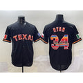Texas Rangers #34 Nolan Ryan Black FEDASGOGE Mexico Limited Stitched Jersey