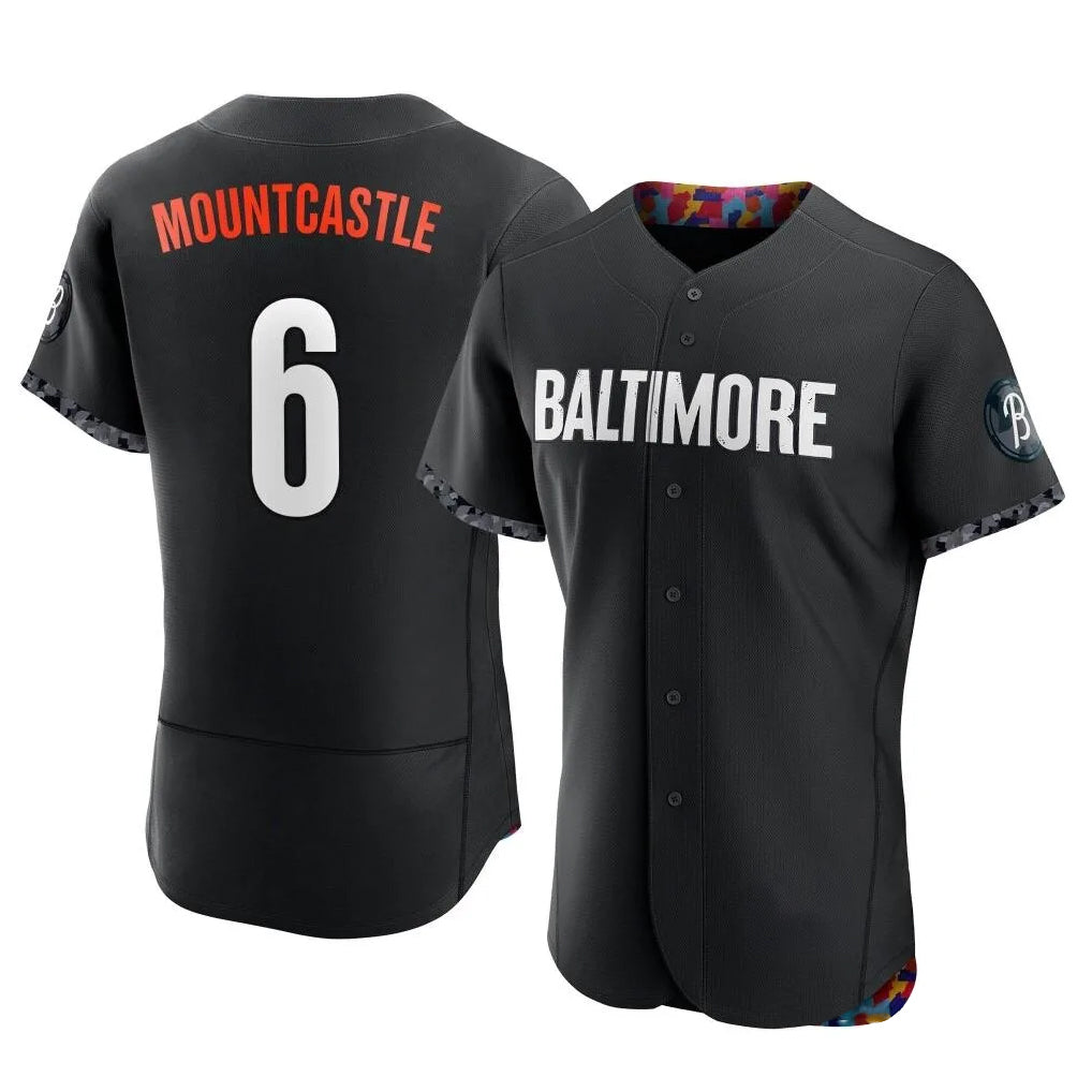 Baltimore Orioles #6 Ryan Mountcastle Player Black FEDASGOGE City Connect Limited Elite Home Game Stitched Jerseys