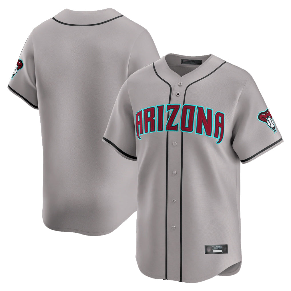 Arizona Diamondbacks Gray FEDASGOGE Road Limited Home Game Blank Player Stitched Jerseys