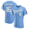 Kansas City Royals #16 Bo Jackson Player Light Blue FEDASGOGE Alt Limited Elite Home Stitched Jerseys